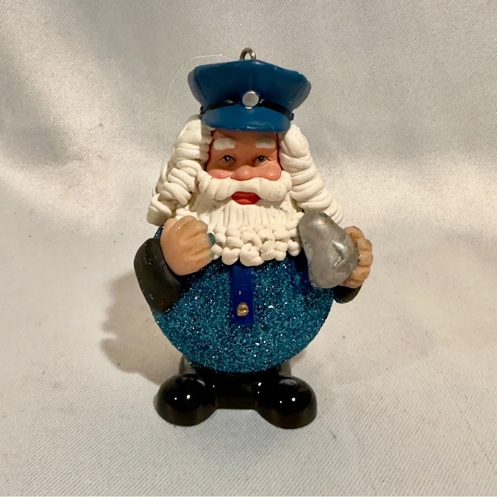 Vintage Department 56 Santa Police Man Ornament Public Defender Patriot